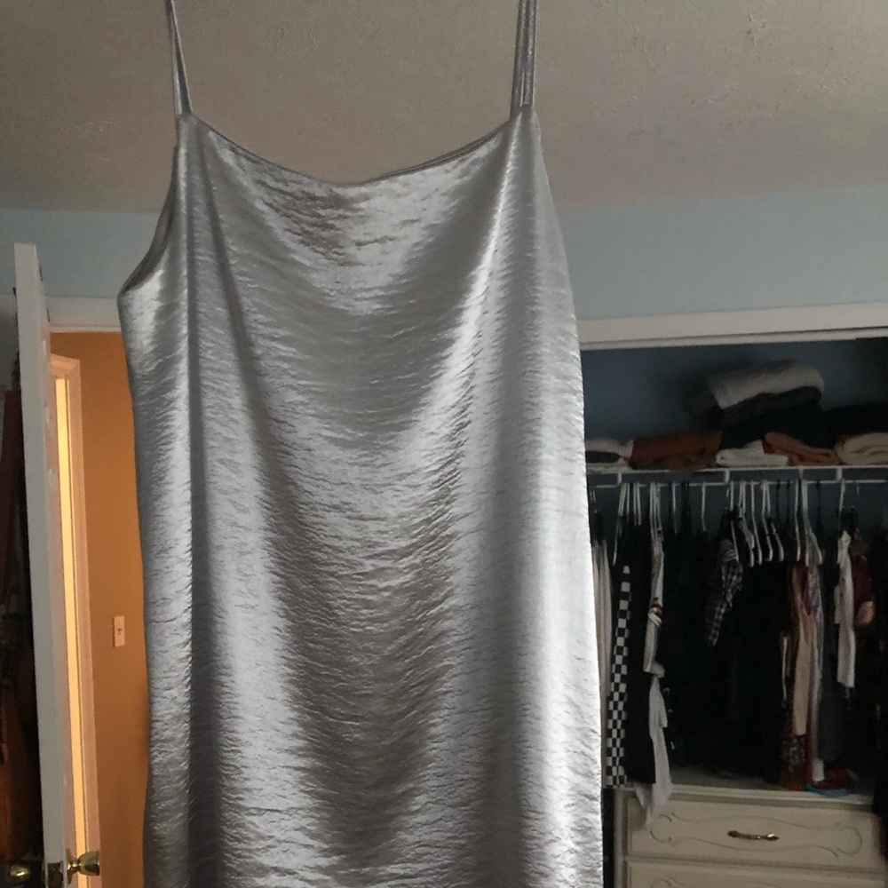 From Italy- NEVER WORN Silver dress